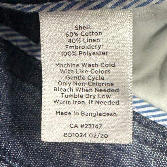 Talbots Womens 8P Relaxed Chino Shorts Blue Denim Red White Stars Patriotic USA - Picture 7 of 13